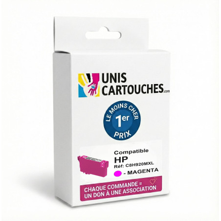 Cartouche Magenta compatible CD973EE pour HP OfficeJet 6000/6500