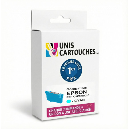 Cartouche 1er prix Cyan C13T37924010 compatible Epson