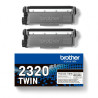 Toner laser Brother TN-2320 Noir · pack de 2