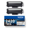 Toner laser Brother TN-2420 Noir · pack de 2