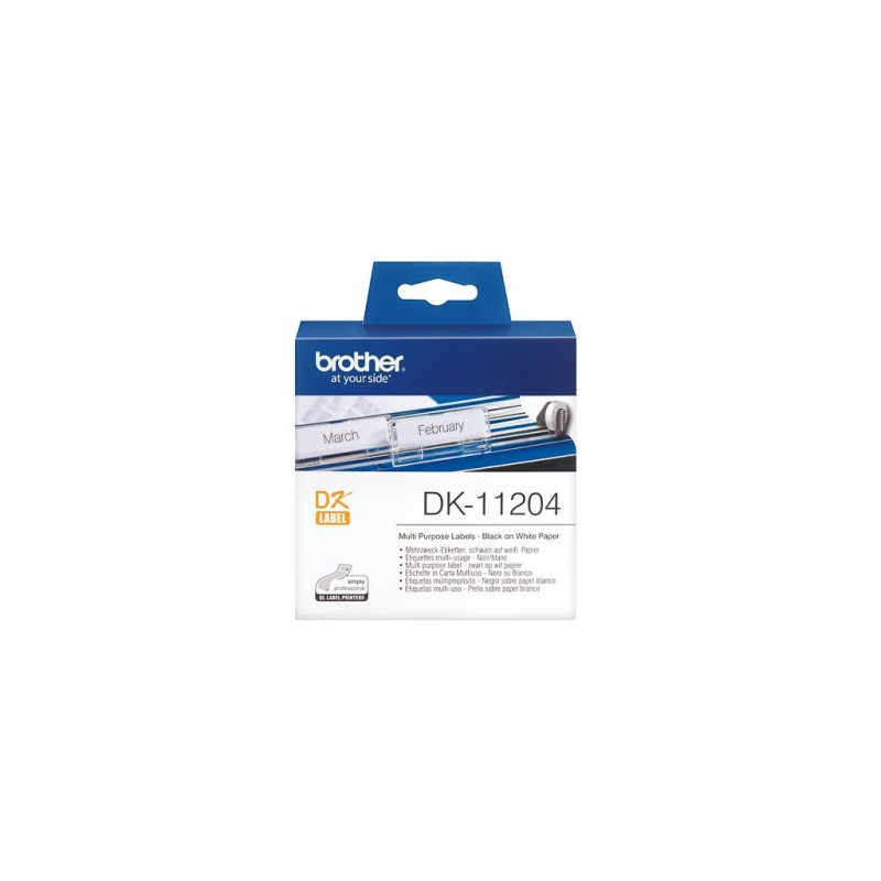 Brother DK11204 - Rouleau Etiquette Thermique 17x54mm authentique Brot