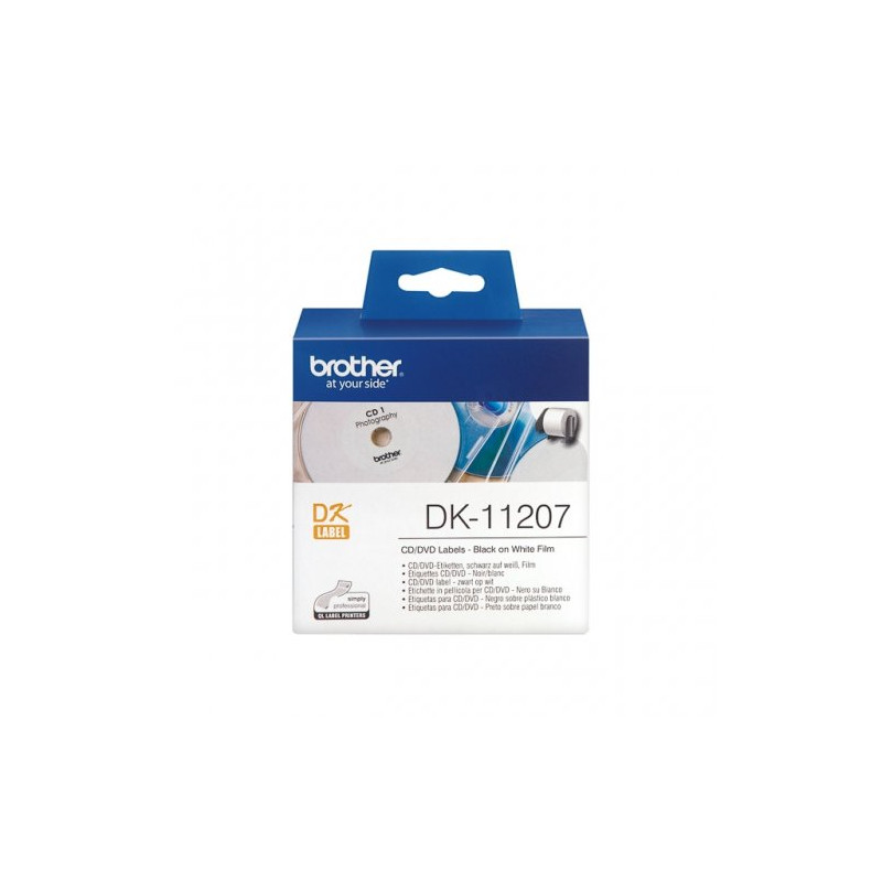 Brother DK11207 - Rouleau Etiquette Thermique CD/DVD 58mm x100 authent
