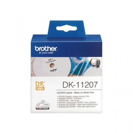 Brother DK11207 - Rouleau Etiquette Thermique CD/DVD 58mm x100 authent