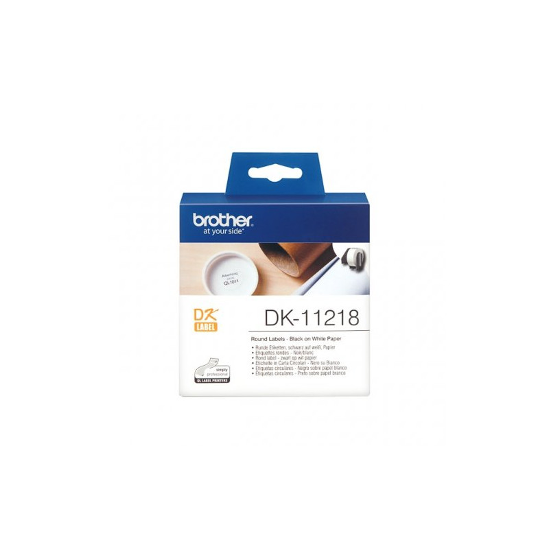 Brother DK11218 - Rouleau Etiquette Thermique ronde 24mm authentique B