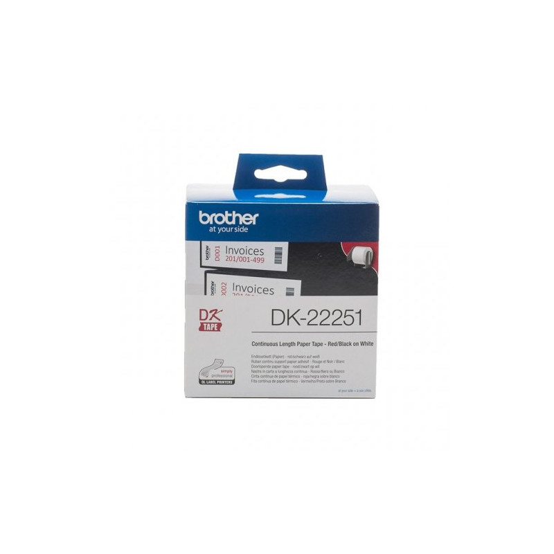 Brother DK22251 - Rouleau Etiquette Thermique 62mm x 15,24m authentiqu