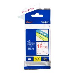 Brother TZE-242 - Ruban Etiquette 18mm authentique Brother TZE242 - Rouge sur Blanc