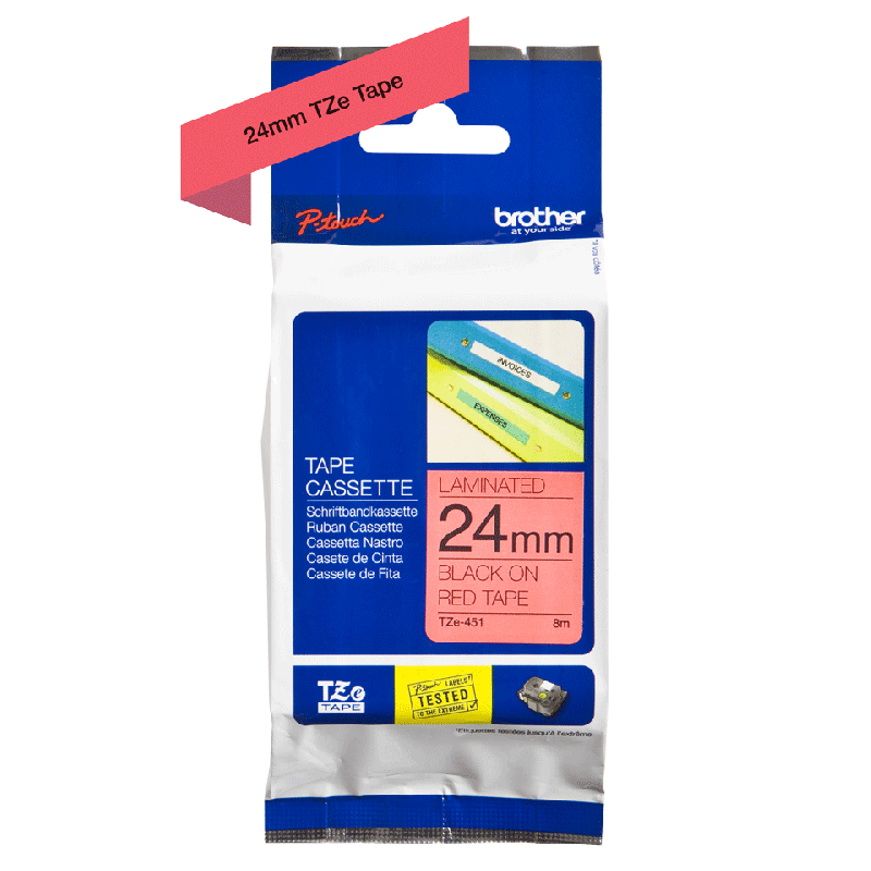 Brother TZE-451 - Ruban Etiquette 24mm authentique Brother TZE451 - No