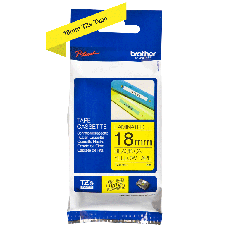 Brother TZE-641 - Ruban Etiquette 18mm authentique Brother TZE641 - No