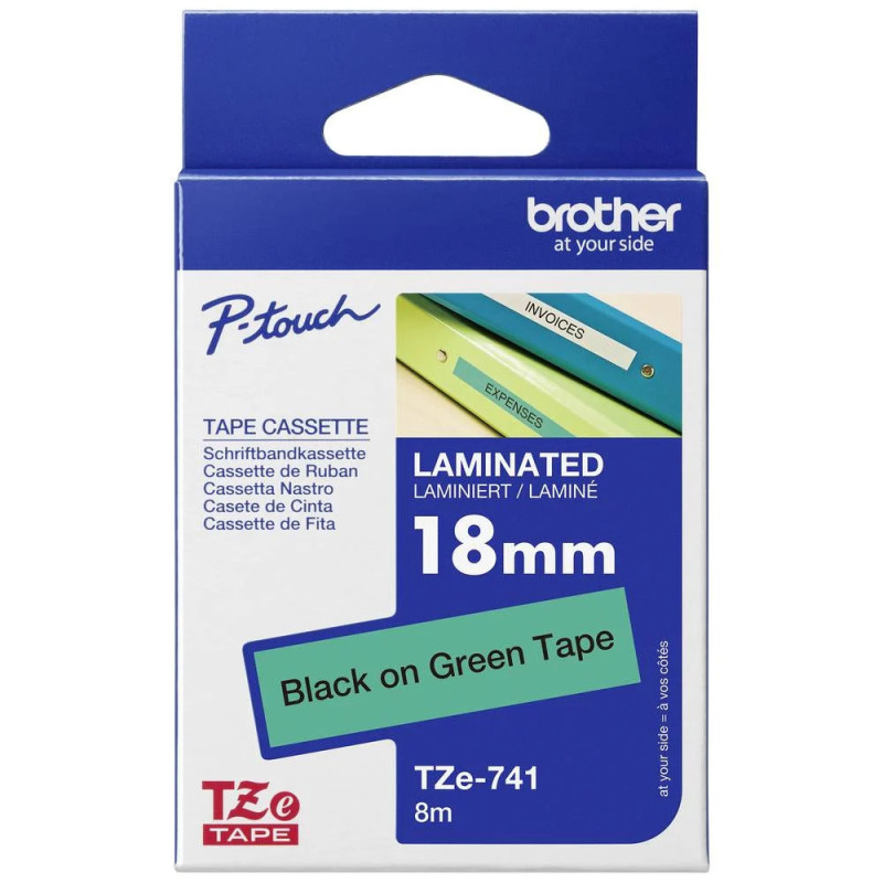Brother TZE-741 - Ruban Etiquette 18mm x 8m authentique Brother TZE741