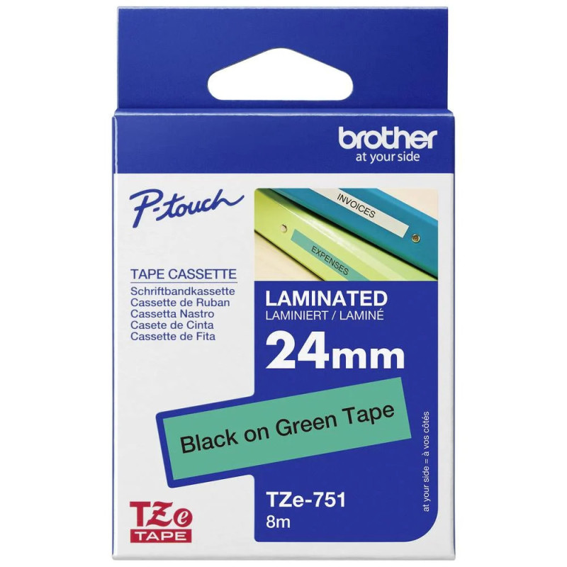 Brother TZE-751 - Ruban Etiquette 24mm authentique Brother TZE751 - No