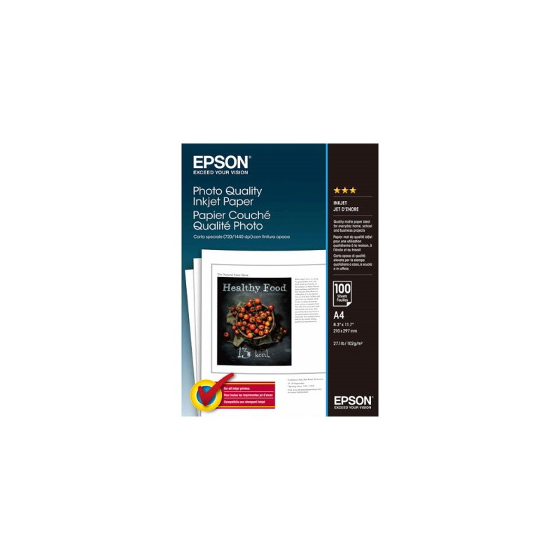 Epson - Papier A4 photo 102g/m2 authentique 100 feuilles - Epson S0410