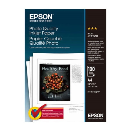 Epson - Papier A4 photo 102g/m2 authentique 100 feuilles - Epson S0410
