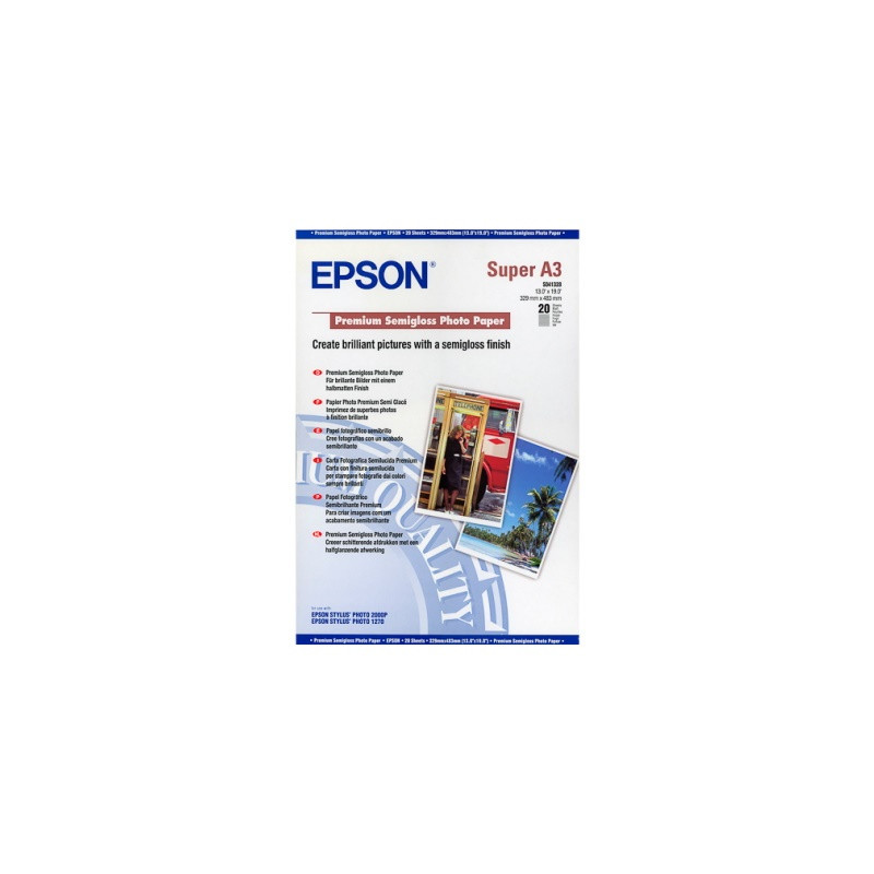 Epson - Papier A3 Semi-glacé 251g/m2 authentique 20 feuilles - Epson S