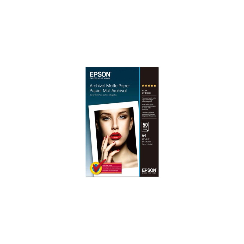 Epson - Papier A4 mat 192g/m2 authentique 50 feuilles - Epson S041342