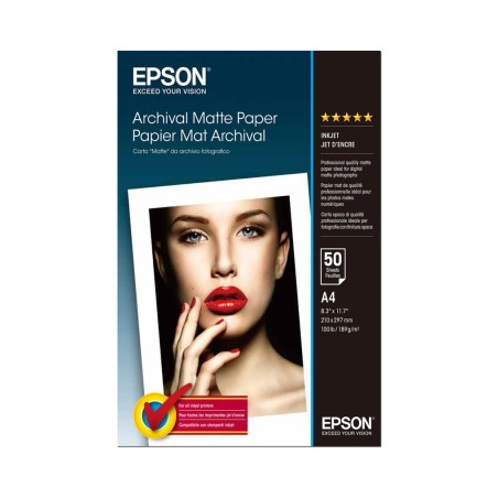 Epson - Papier A4 mat 192g/m2 authentique 50 feuilles - Epson S041342