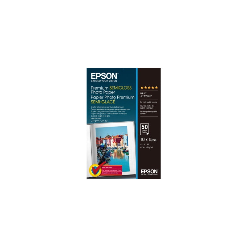 Epson - Papier A6 Semi-glacé 251g/m2 authentique 50 feuilles - Epson S
