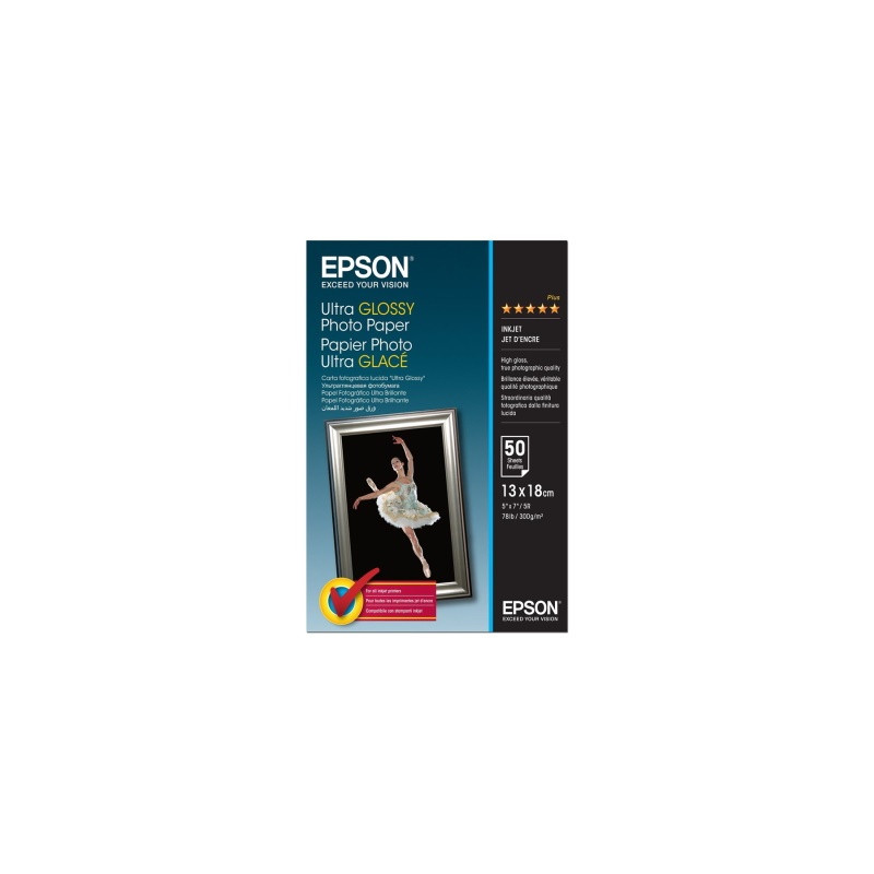 Epson - Papier 13x18 ultra brillant 300g/m2 authentique 50 feuilles - 