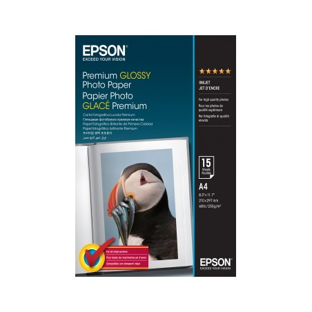 Epson - Papier A4 photo brillant 255g/m2 authentique 15 feuilles - Eps