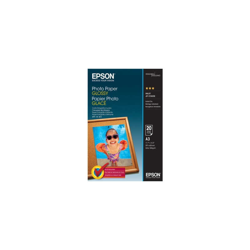 Epson - Papier A4 photo glacé 200g/m2 authentique 20 feuilles - Epson 