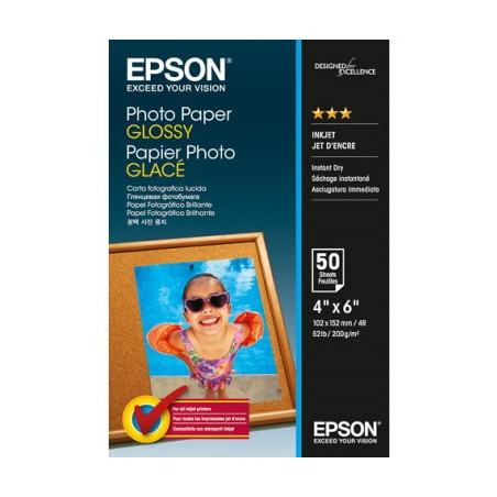 Epson - Papier A6 photo glacé 200g/m2 authentique 50 feuilles - Epson 