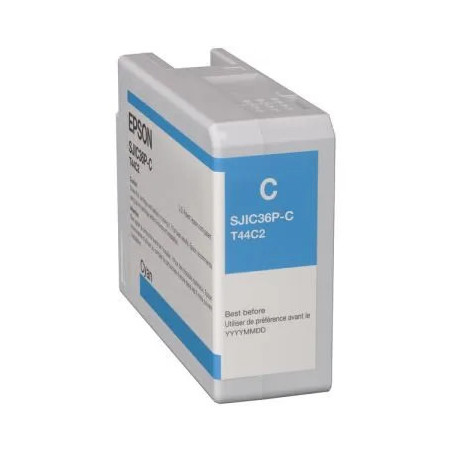 Cartouche Cyan Origine T44C2 pour Epson ColorWorks C 6000/C 6500