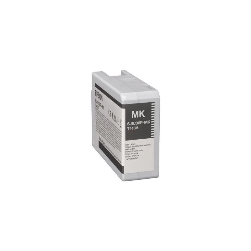 Cartouche d'origine T44C5 noir mat pour Epson ColorWorks, conforme