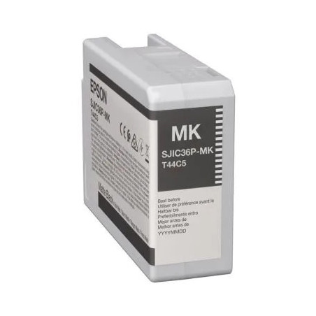Cartouche d'origine T44C5 noir mat pour Epson ColorWorks, conforme