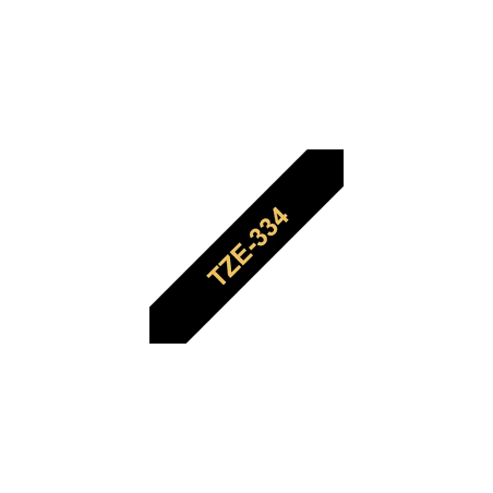 ETIQUETTE RUBAN CASSETTE COMPATIBLE BROTHER TZe 334 (12mm x 8m) Or sur