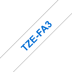 TPS TZEFA3 - Ruban étiquette compatible avec Brother TZEFA3 12mm - Bleu sur blanc
