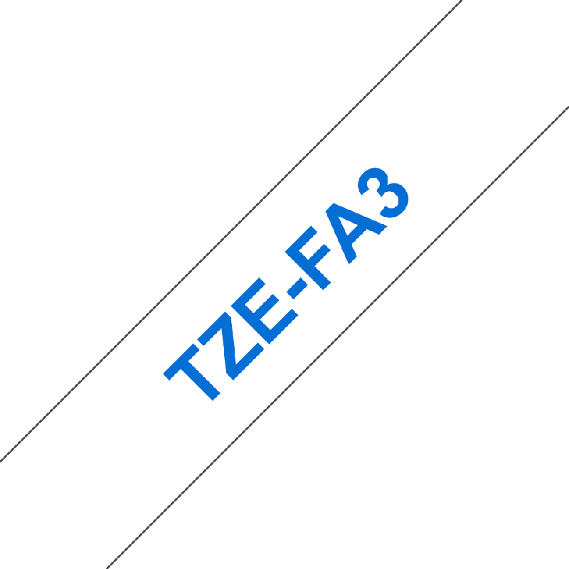 TPS TZEFA3 - Ruban étiquette compatible avec Brother TZEFA3 12mm - Ble