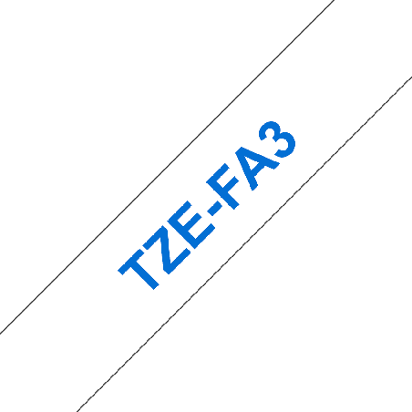 TPS TZEFA3 - Ruban étiquette compatible avec Brother TZEFA3 12mm - Ble