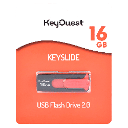 KEY OUEST Clé USB 16Go Keyslide Noir Rouge