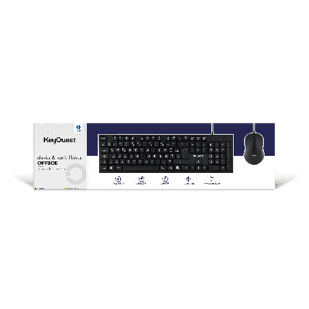 KEY OUEST Clavier filaire + souris filaire Office