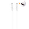 Câble eKOgreen recyclé USB-C/USB-C 3A / 60W - 3m - Blanc