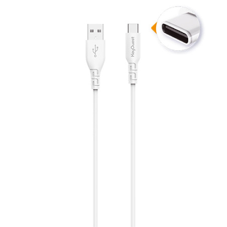 Câble eKOgreen recyclé USB-C 3A - 1.20m - Blanc