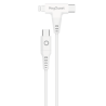 Câble eKOgreen recyclé USB-C/Lightning (MFi 2 en 1) 3A - 1,20m - Blanc
