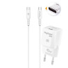 Kit Chargeur Secteur eKOgreen recyclé GaN 30W + USB-C/USB-C - Blanc