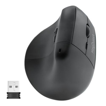 Souris eKOgreen recyclée sans Fil Ergonomique - Noir