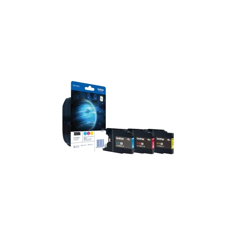 Cartouche Origine Brother 1280 x 3 pour MFC-J 5910 DW, 6510 DW, 6710