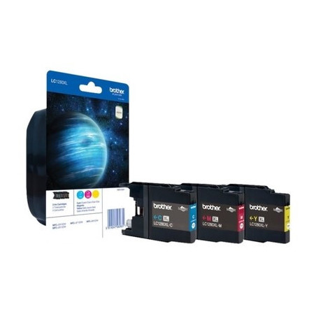 Cartouche Origine Brother 1280 x 3 pour MFC-J 5910 DW, 6510 DW, 6710