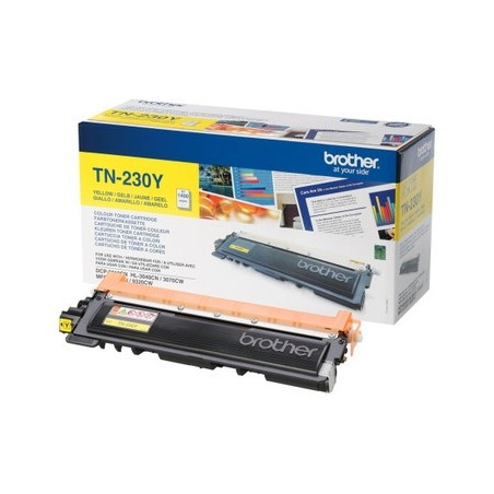 Cartouche TN-230Y Origine Brother pour DCP-9010 CN, HL-3040 CN et