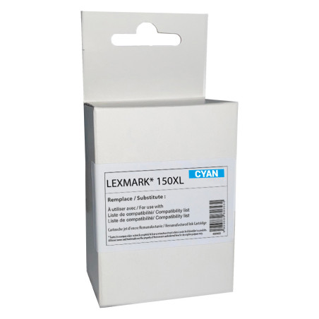 Cartouche compatible 1er prix cyan 14N1615 pour imprimantes Lexmark