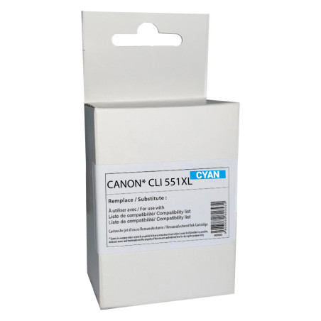 Cartouche Cyan CLI551C Compatible Canon - CLI551C Solidaire