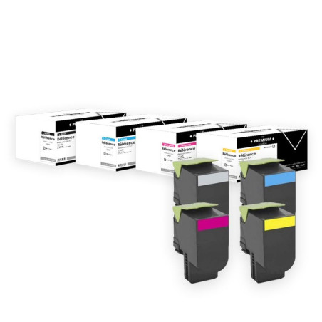 Toner Lexmark 802SK/802SC/802SM/802SY x4 Compatible 1er Prix