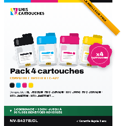 Pack 4 cartouches compatibles Brother LC427 (BK/C/M/Y) | 1er Prix