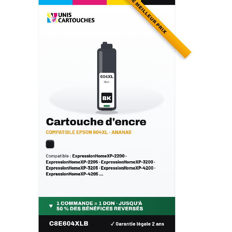 Cartouche compatible Epson 604XL Noir (C13T10H14010) | 1er Prix