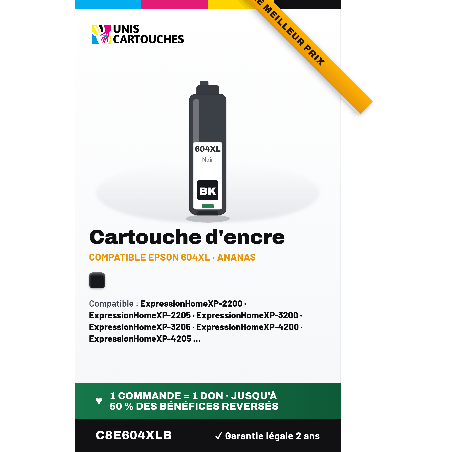 Cartouche compatible Epson 604XL Noir (C13T10H14010) | 1er Prix