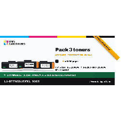 Toner compatible TN-2510XXL noir x3 pour imprimantes Brother - 1er