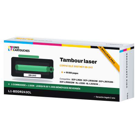 Tambour Compatible Brother DR-243 Noir/Cyan/Magenta/Jaune | 1er Prix