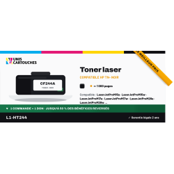 Toner compatible HP CF244A / 44A Noir 1000 pages | 1er Prix